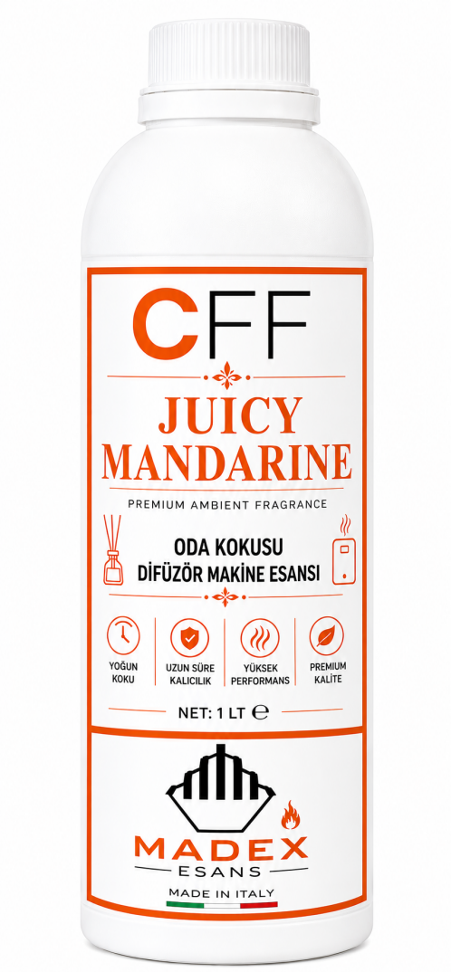 JUICY MANDARINE(SULU MANDALİNA) esansı-DİFİZÖR-ODA-ORTAM KOKUSU -MEYVEMSİ PREMIUM KOKU PROFİL - 1